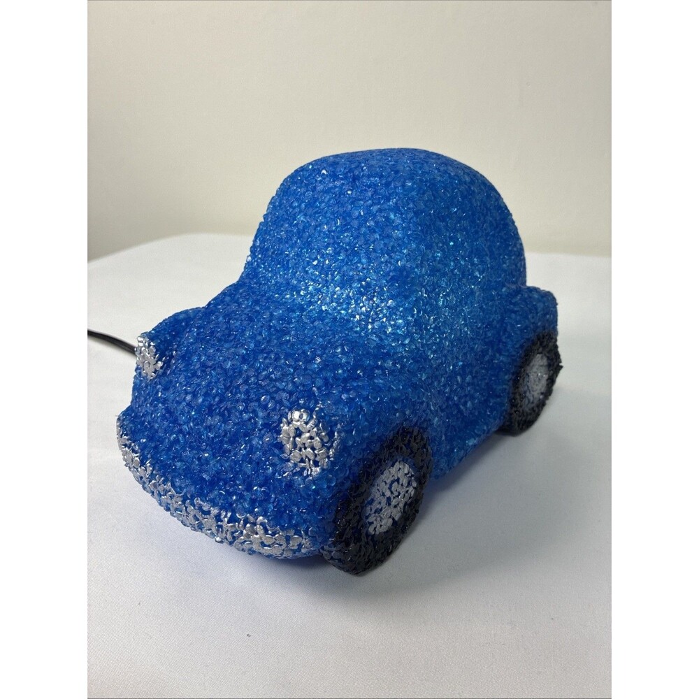 VW Beetle Bug Car Melted Plastic Popcorn Night Light Lamp Blue Y2K